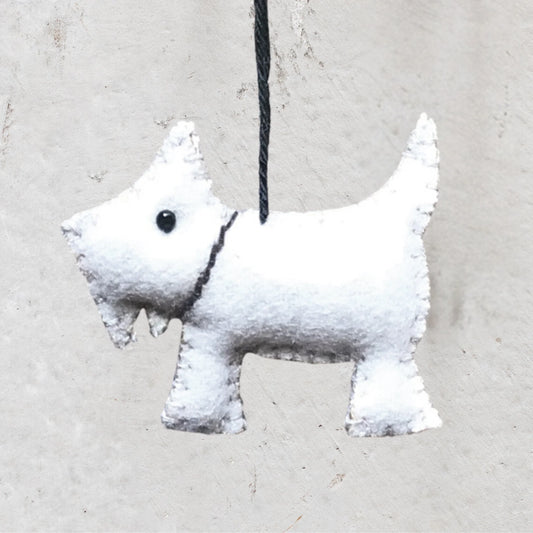 Felt Beige Scotty Dog