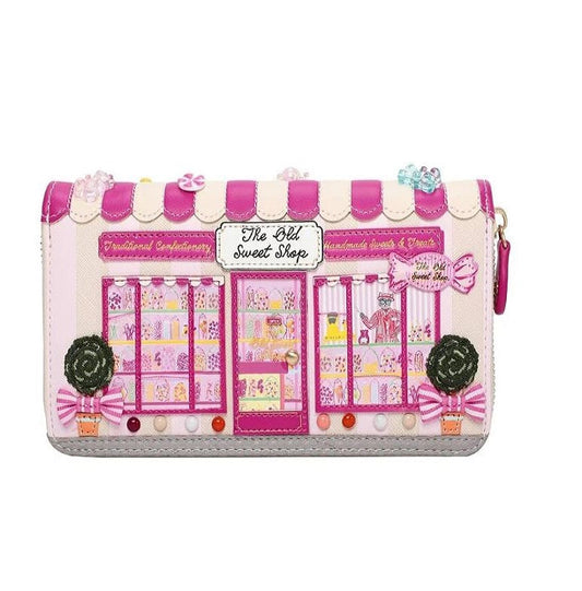 ‘The Old Sweet Shop’ Large Zip Around Wallet