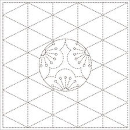 Hana Fukin Sashiko Sampler – Yokota Basketweave and Plum Blossoms