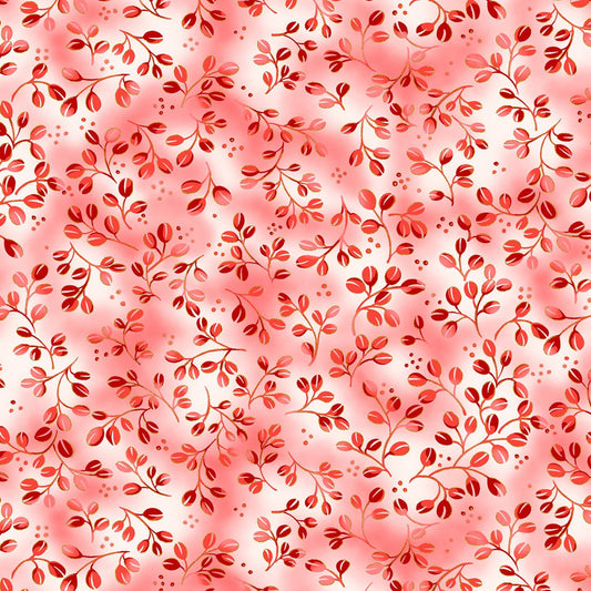 Tadashi Metallic – Pink Leaves