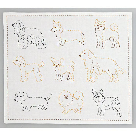 Hana Fukin Sashiko Sampler – Many Dogs