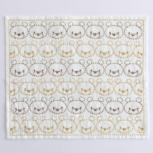 Hana Fukin Sashiko Sampler – Teddy Bear