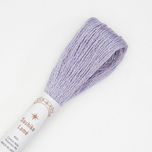 Sashiko Lame Thread - Lilac #10
