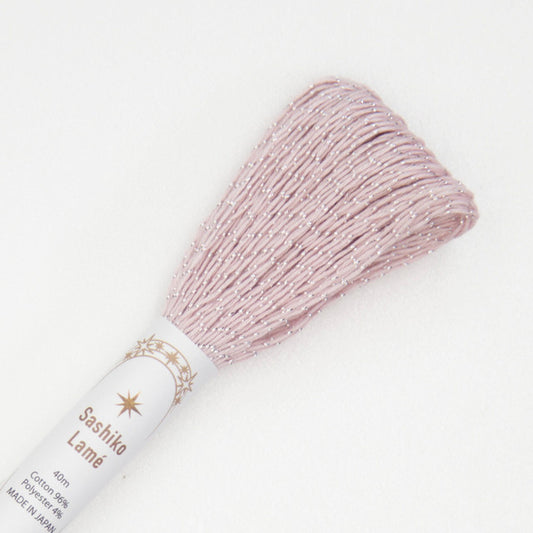 Sashiko Lame Thread - Soft Pink #5