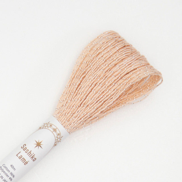 Sashiko Lame Thread - Apricot #6
