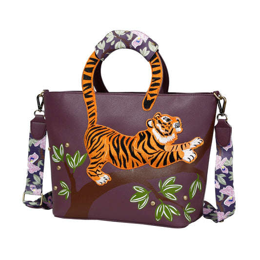 Animal Park – Tiger Cut Out Handle Tote