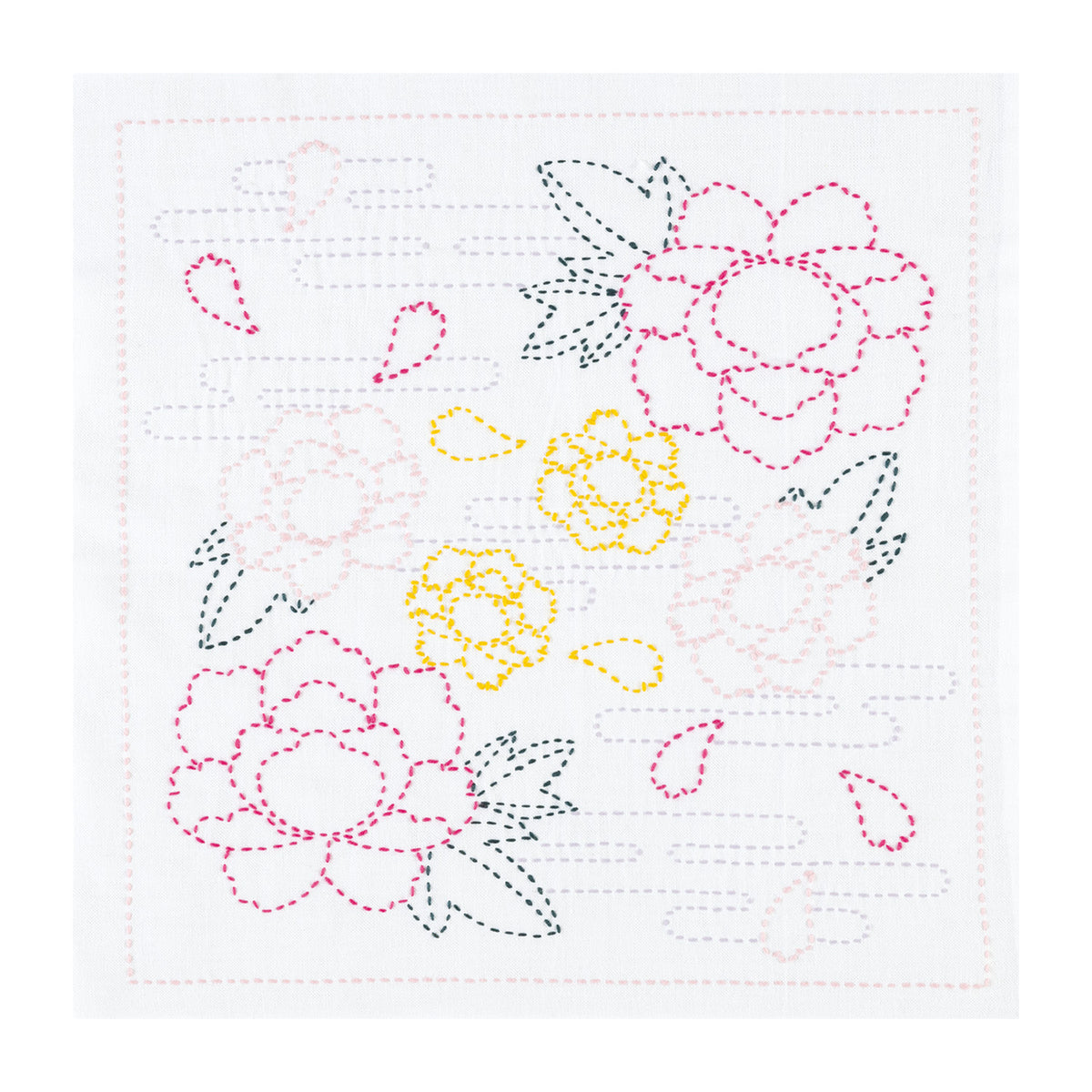 Olympus Sashiko Kit - Four Seasons 'Spring Mist Peony'