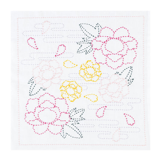 Olympus Sashiko Kit - Four Seasons 'Spring Mist Peony'