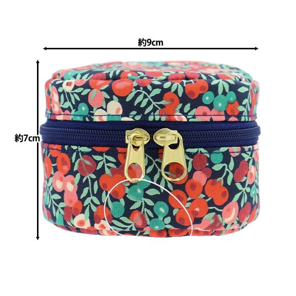 Liberty Print Small Round Pouch - Red Berries