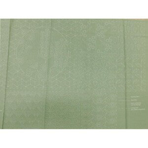 Devonstone Sashiko Panel: Botanical Stitchery Panel in Sage Green