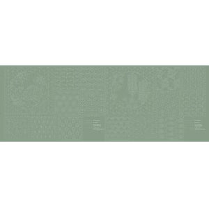 Devonstone Sashiko Panel: Botanical Stitchery Panel in Sage Green