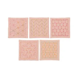 Sashiko Coaster Collection Kit – Dusty Pink SK-246