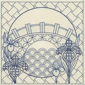Devonstone Sashiko Panel : Little Scenes in Natural