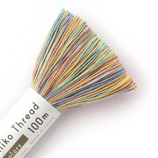 Olympus Sashiko Thread - Variegated Dusky Pastel #303