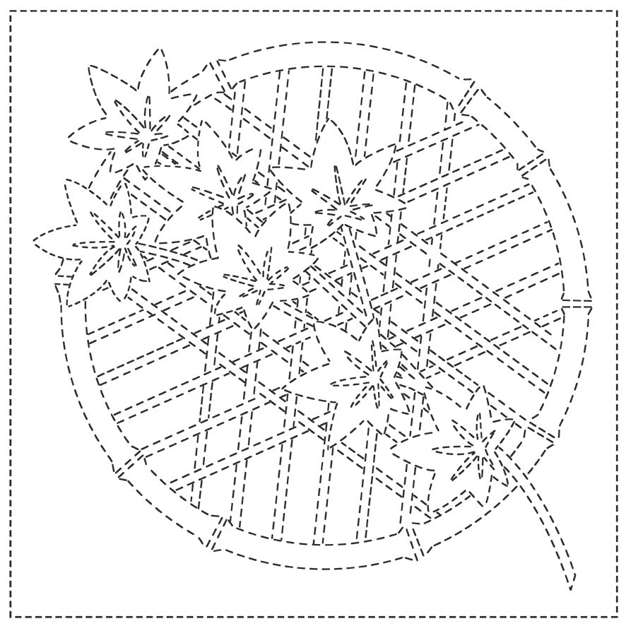 Sashiko Cloth - 'MOMIJI'