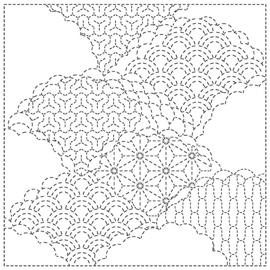 Sashiko Cloth - 'CUMULOUS CLOUD'
