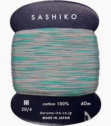 Daruma Sashiko cotton - Variegated 'Rain Sounds' #301