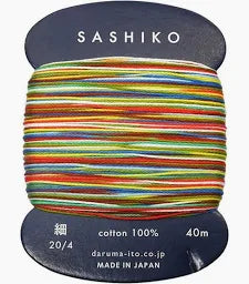 Daruma Sashiko cotton - Variegated 'Paper Balloon' #501