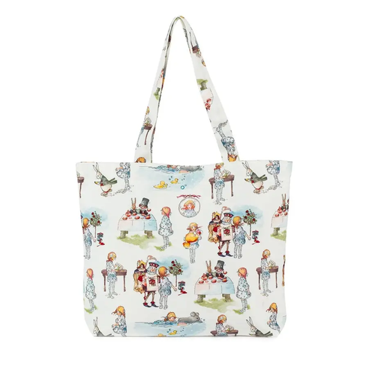 Alice Watercolour Stories - Snap Closure Tote Bag